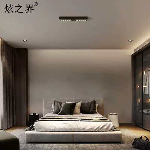 明装格栅灯吸顶防眩led斗胆灯无主灯客厅照明餐厅聚光灯长条射灯