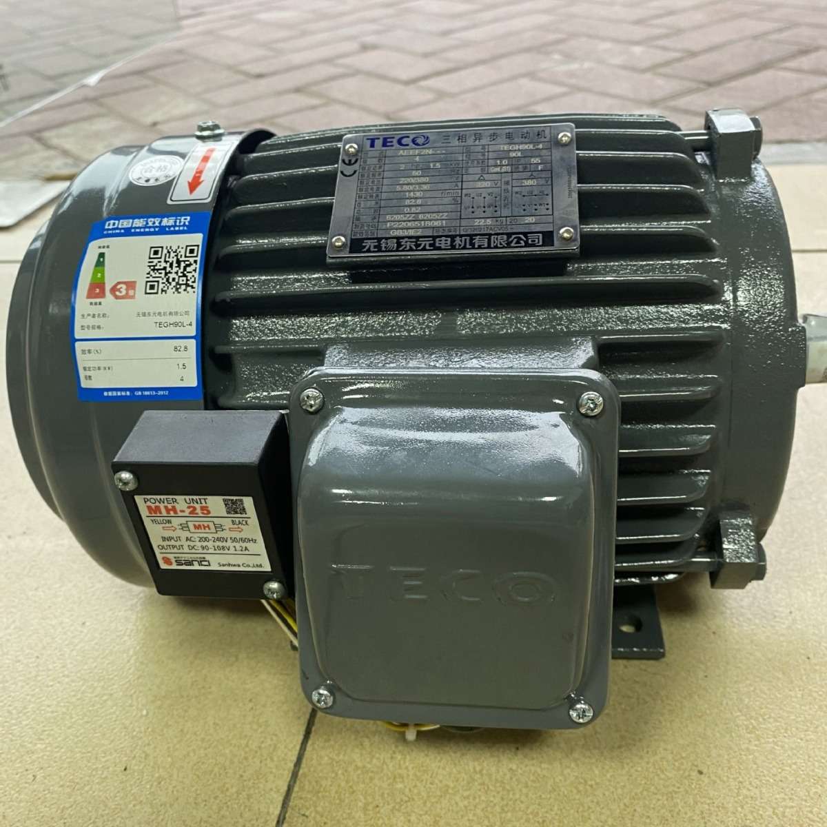 TECO东元刹车电机TEGH90L-4 2HP 1.5KW AEEF2N