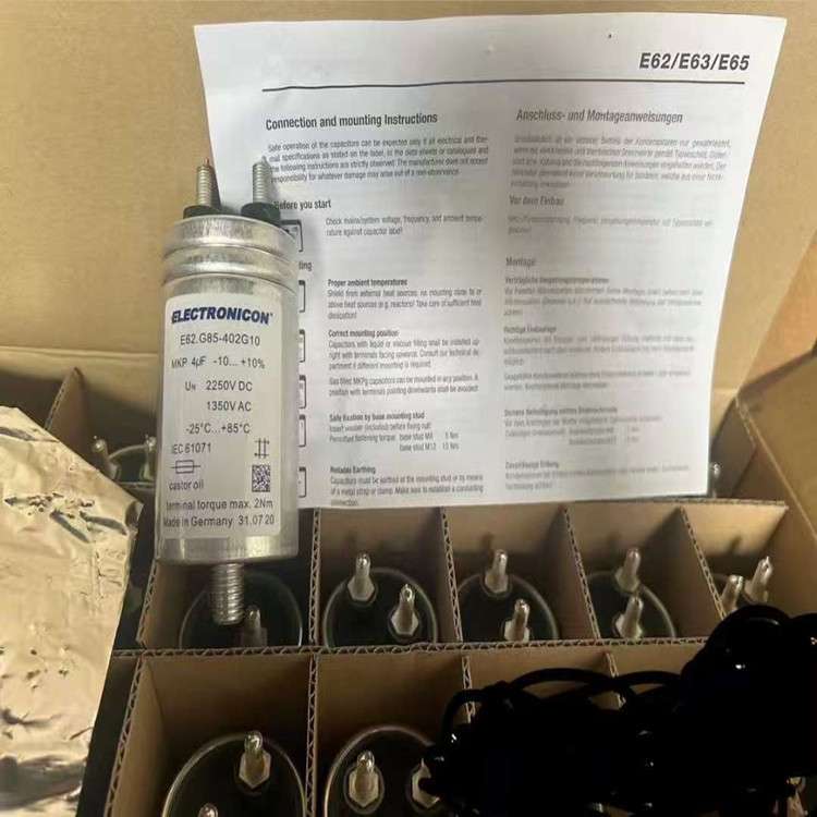 德国原装 E62.G85-402G10 4UF 1350VAC ELECTRONICON 电容器