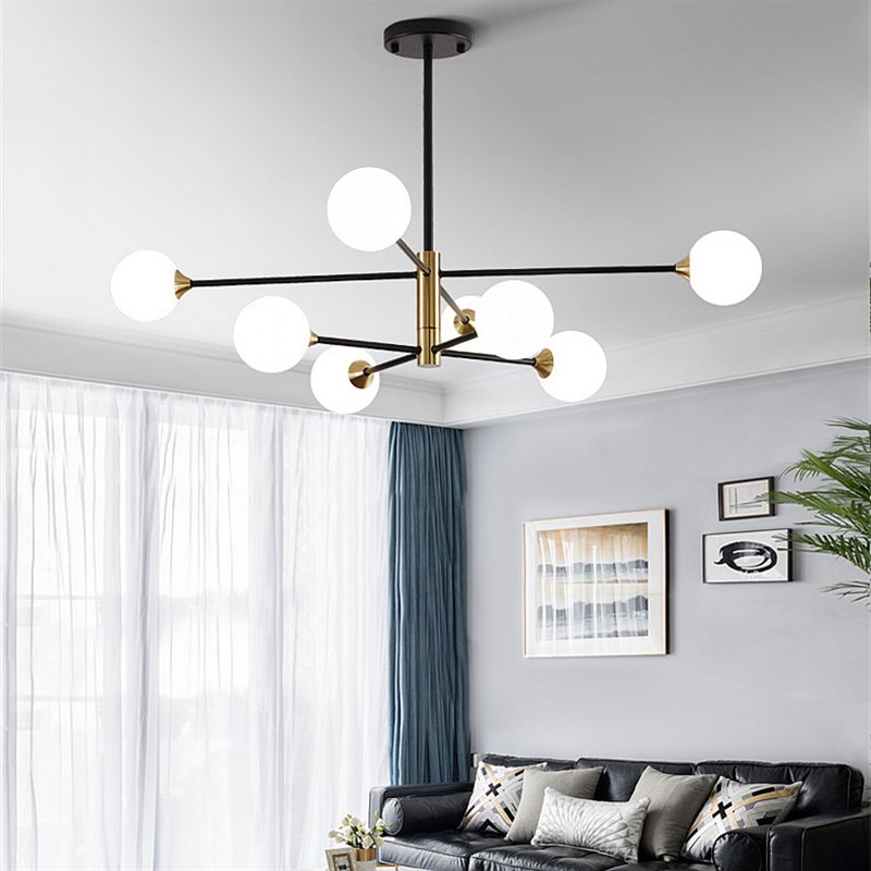 北欧现代简约客厅灯风格创意吊F灯卧室餐厅大气玻璃灯具