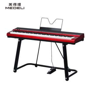 美得理(MEDELI)SAP200便携电钢琴88键重初学专业家用智能 红琴