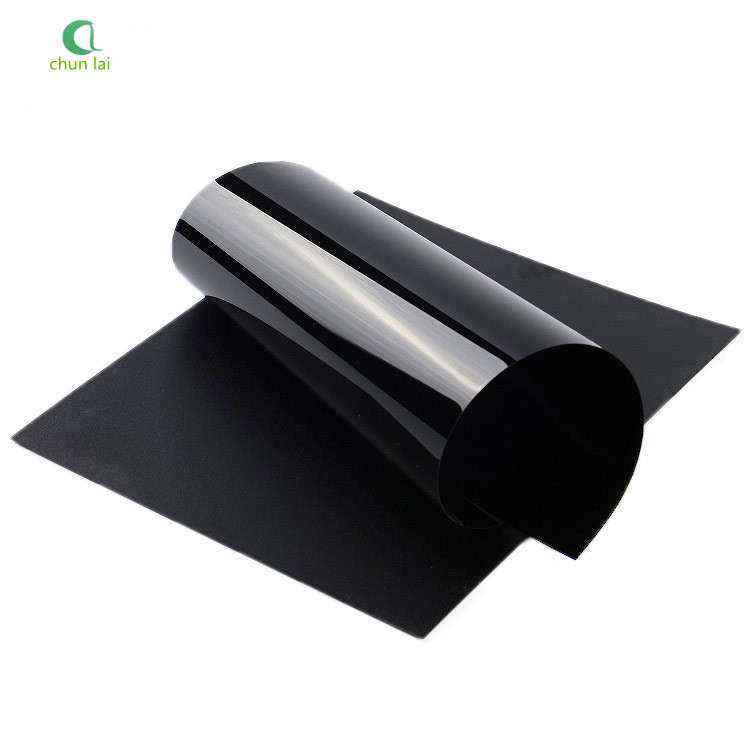 PC麦拉片黑色防火pc薄膜无卤PC磨砂卷材绝缘PC片材0.125mm-1.5mm