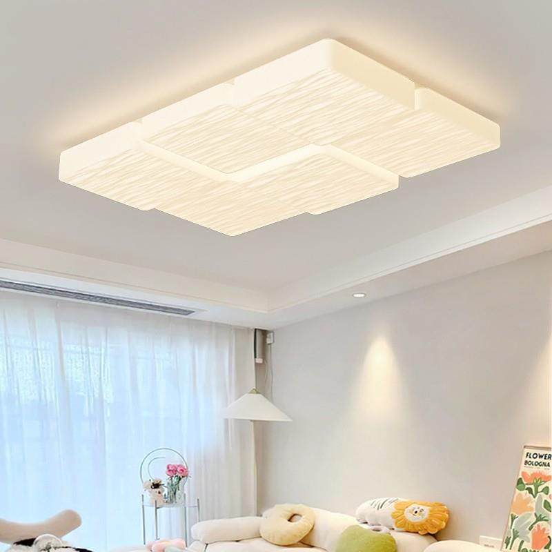 客厅吸顶灯卧室新款奶油风极简风主灯现代简约大气全光谱中山灯具