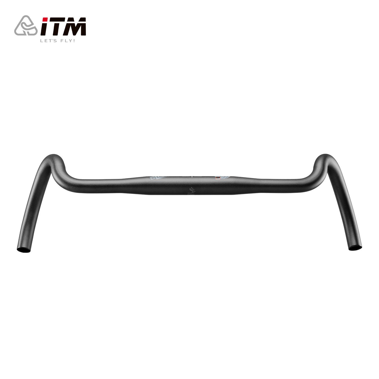 意大利ITM瓜车弯把砾石公路自行车把横铝合金舒适外走线外扩60度