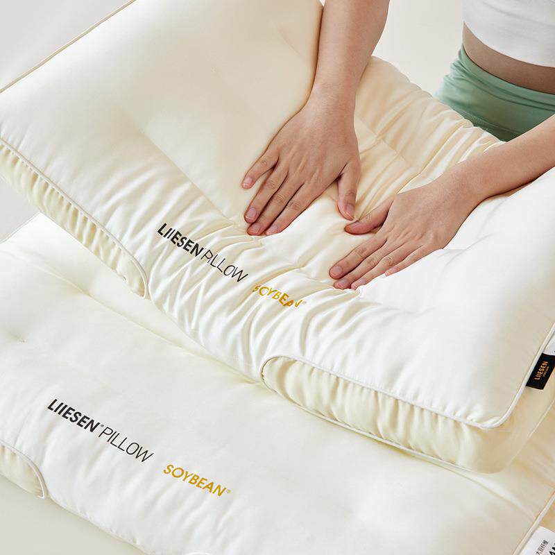 A类大豆豆肤枕高枕枕芯酒店枕单人护颈椎枕助睡眠学生宿舍公寓+++