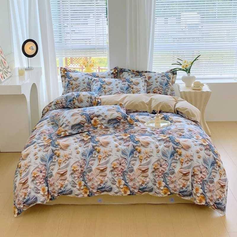 （总）星期三家纺 2025年7月新款铂金全棉纯棉13372四件套