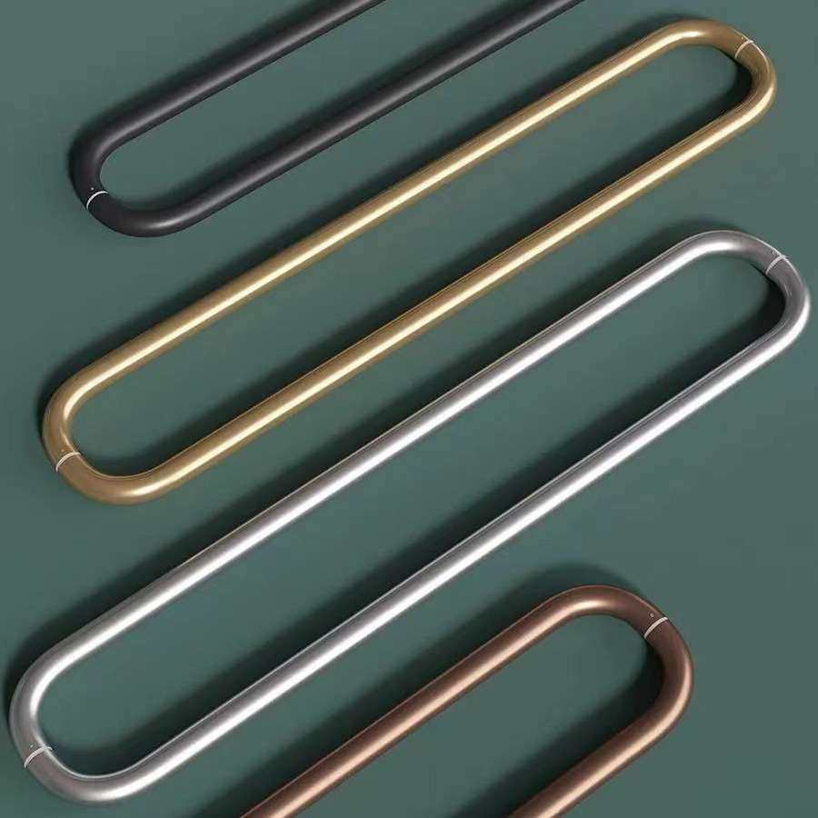 轻奢玻璃大门拉手黑色不锈钢弯管商铺酒店实木门把手金色对装,电子元器件市场,其它元器件,淘宝优惠券,粉丝福利购,淘宝优惠卷