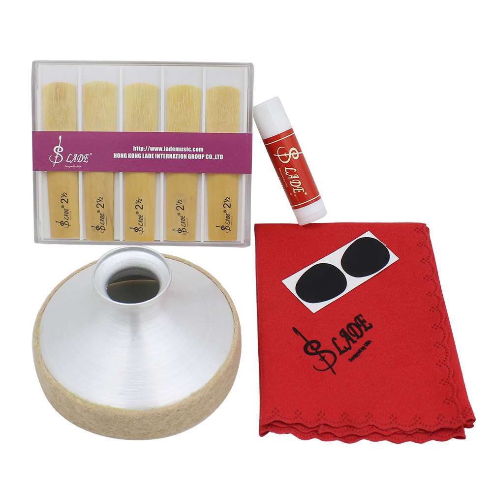 LADE次中音萨克斯配件5件套 次中音哨片+弱音器+牙垫+软木膏+擦布