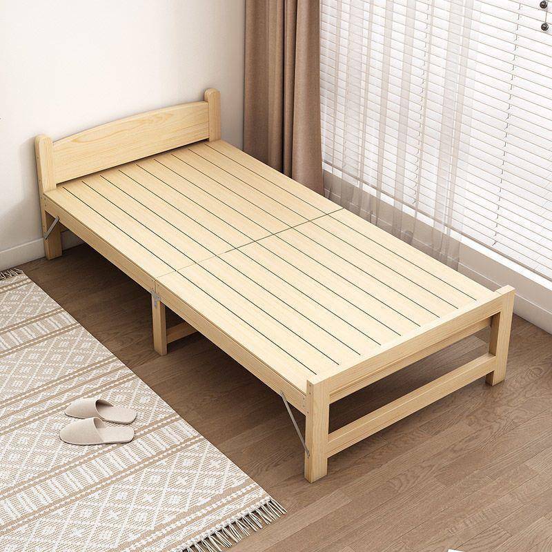 可折叠实木床家用简易双人单人床办公室睡觉床出租房经济型折叠床