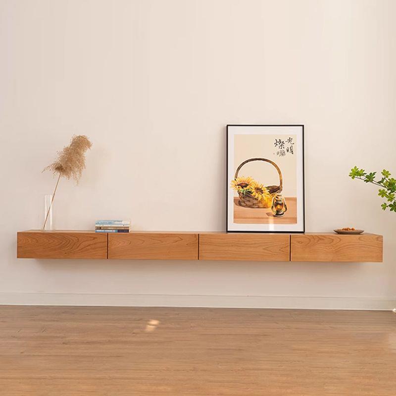 实木电视柜客厅房间壁挂悬空悬浮挂柜酒店民宿原木悬挂极简小户型