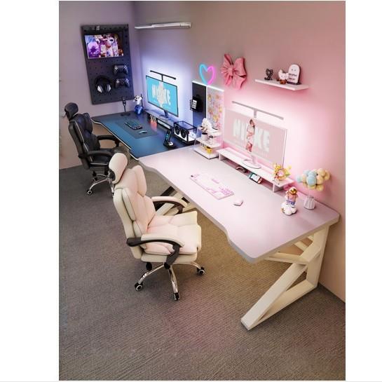 双人电竞桌子台式电脑桌家用办公桌椅套装卧室学习桌椅书桌写字桌