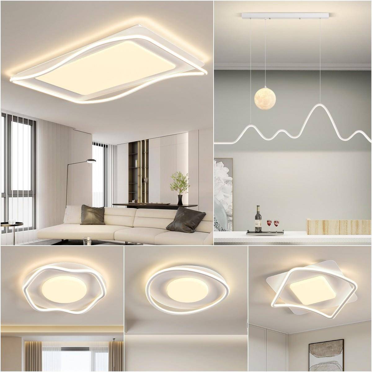 客厅灯现代简约大气主灯2023新款极简吸顶灯广东中山全屋套餐灯具