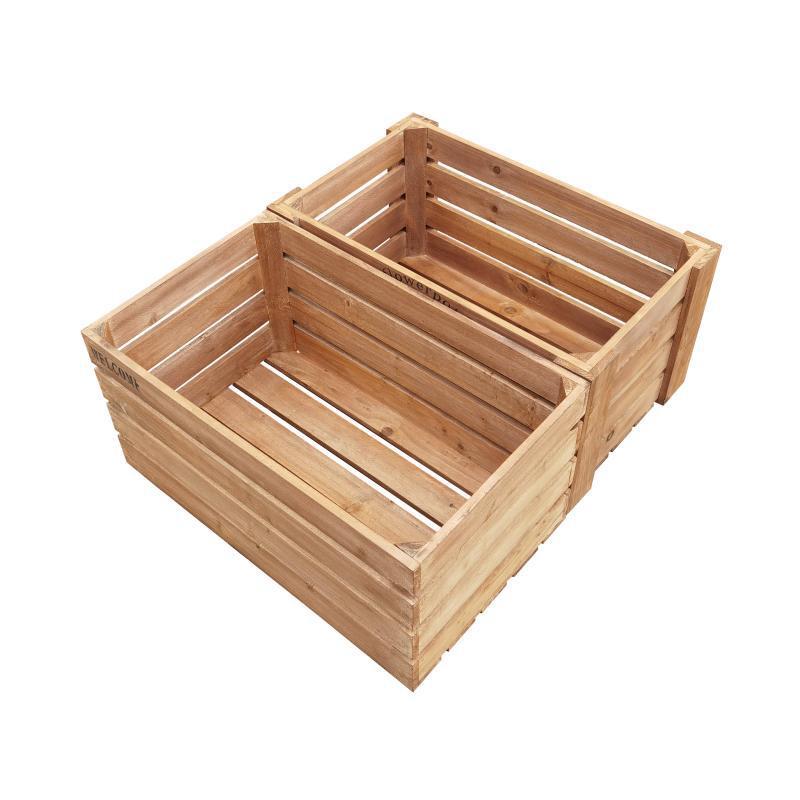 复古木箱实木杂物收纳箱储物箱超市陈列装饰木框户外露营木质