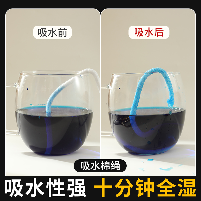 懒人花盆吸水棉绳水培自吸绿萝粗细包芯涤K棉线腰带绳装饰挂毯绳