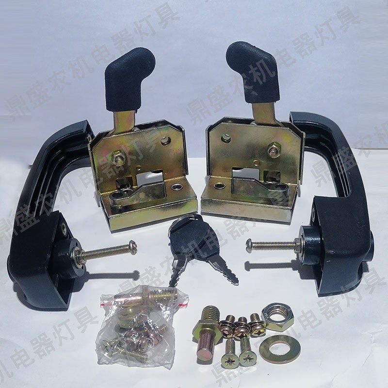 A级工程车门锁总成农用车拖拉机通用502型车门R锁体把手钥匙门把