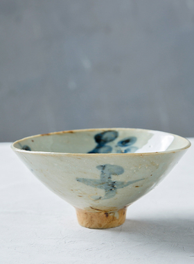 仿古瓷器 d复古民国风格 青花文字斗笠碗 茶碗 饭碗 酒碗 古董古