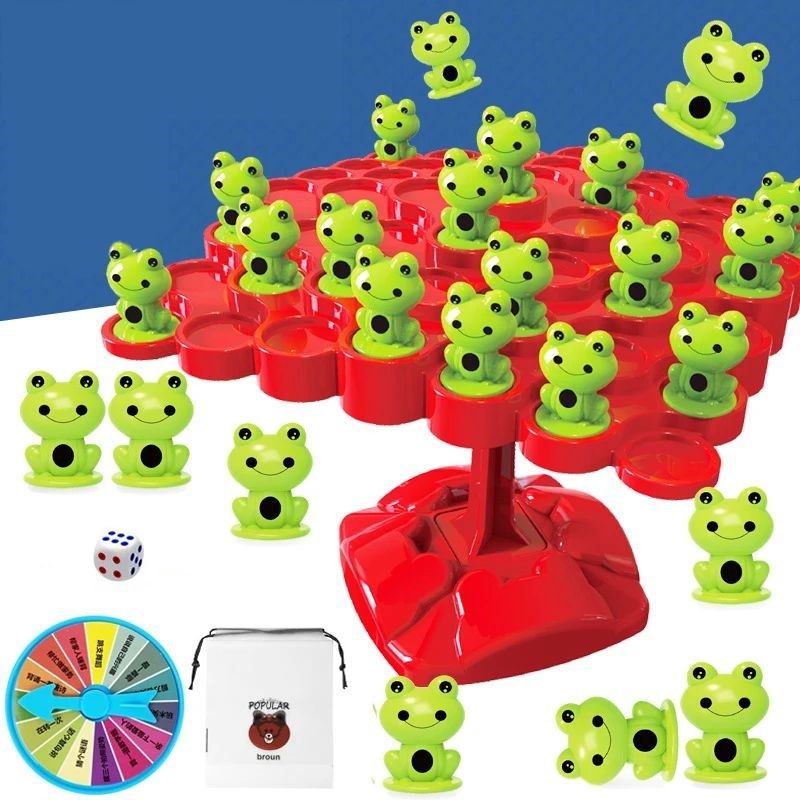 Montessori Math Toy Balancing Board KPuzzle For Kids Frog