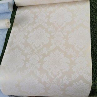 黄纹士革壁纸非卧室轻奢客厅欧式墙纸无纺布花家用欧式米大马