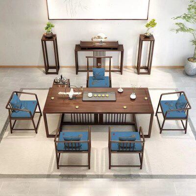 实木茶桌椅组合新中式功夫泡茶桌子仿古禅意茶几简约现代茶道茶台