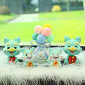 龙 饰汽新款 小龙摇头品车载装 饰蓝色台用品中控网红汽车摆件车内装