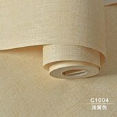 亚麻无纺布家装 现代简约黄客厅卧室工程色斑驳纯素墙纸灰色壁纸米