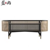 现代简约藤编清新家具民宿卧室床尾凳藤编休闲复古实木长凳北欧