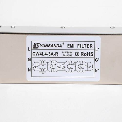 YUNSANDA单相四级交流220V电源滤波器CW4L4-30A-R抗干扰增强型