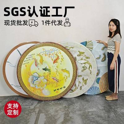 新中式不锈钢餐桌可折叠大圆桌餐饮商用圆形桌子圆桌面八仙桌饭桌