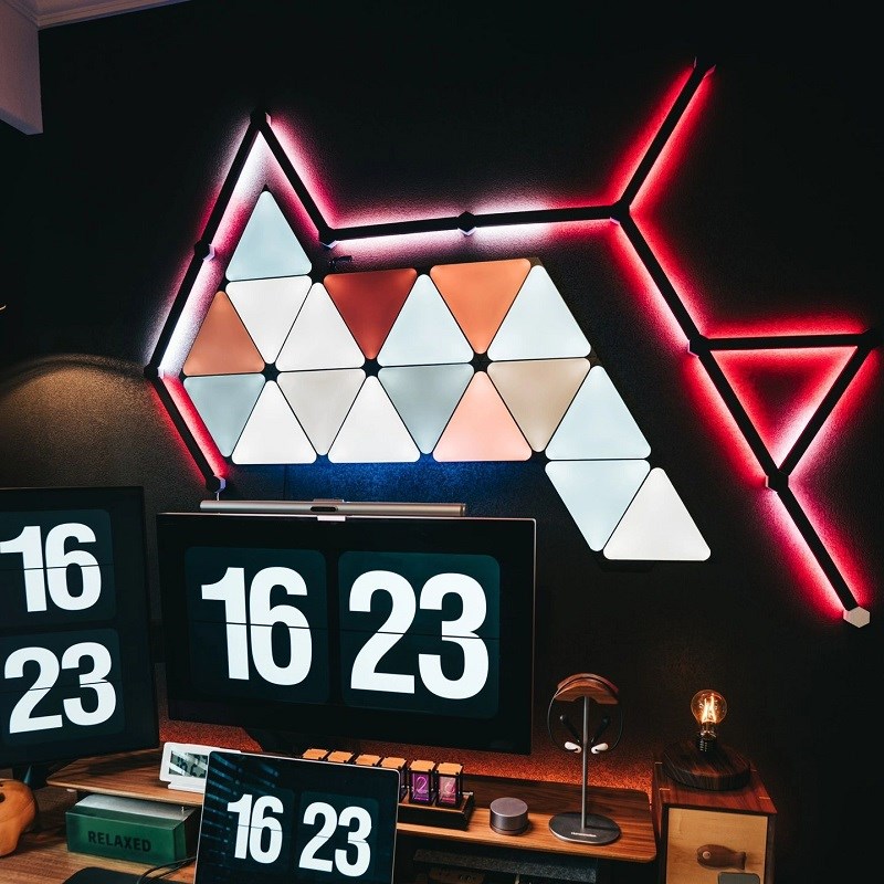 RGB幻彩拼接智能电竞声控LED氛z围灯nanolea星座灯拾音装饰奇光板