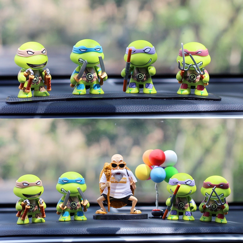 忍者神龟龟仙人仪表台可爱公仔网红汽车摆件车P内卡通饰品装饰车