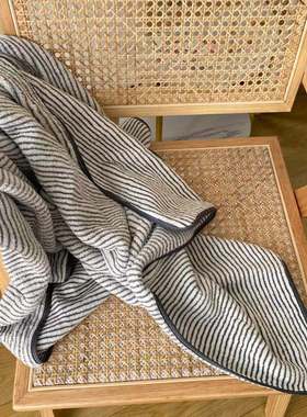 msho自用款~灰色条纹可穿可裹B洗澡珊瑚绒毛巾浴巾女夏天家用浴巾