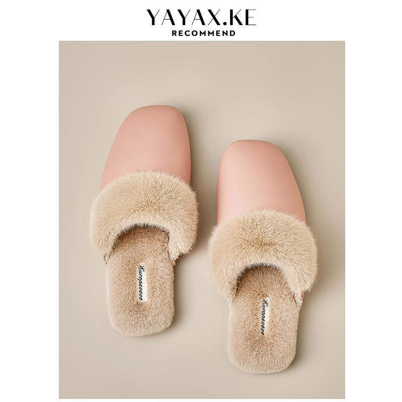 棉拖鞋女冬季居家用室内加绒保暖防滑牛筋底防水puV皮拖鞋女士冬