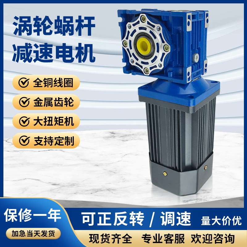 RV30/40齿轮箱可正反转调速电机 60-300W单相220V 蜗轮减速机现货