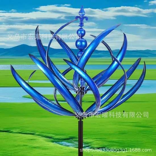 现货Harlow Wind Spinner Rotator 哈洛风旋转器铁艺风车园 艺地