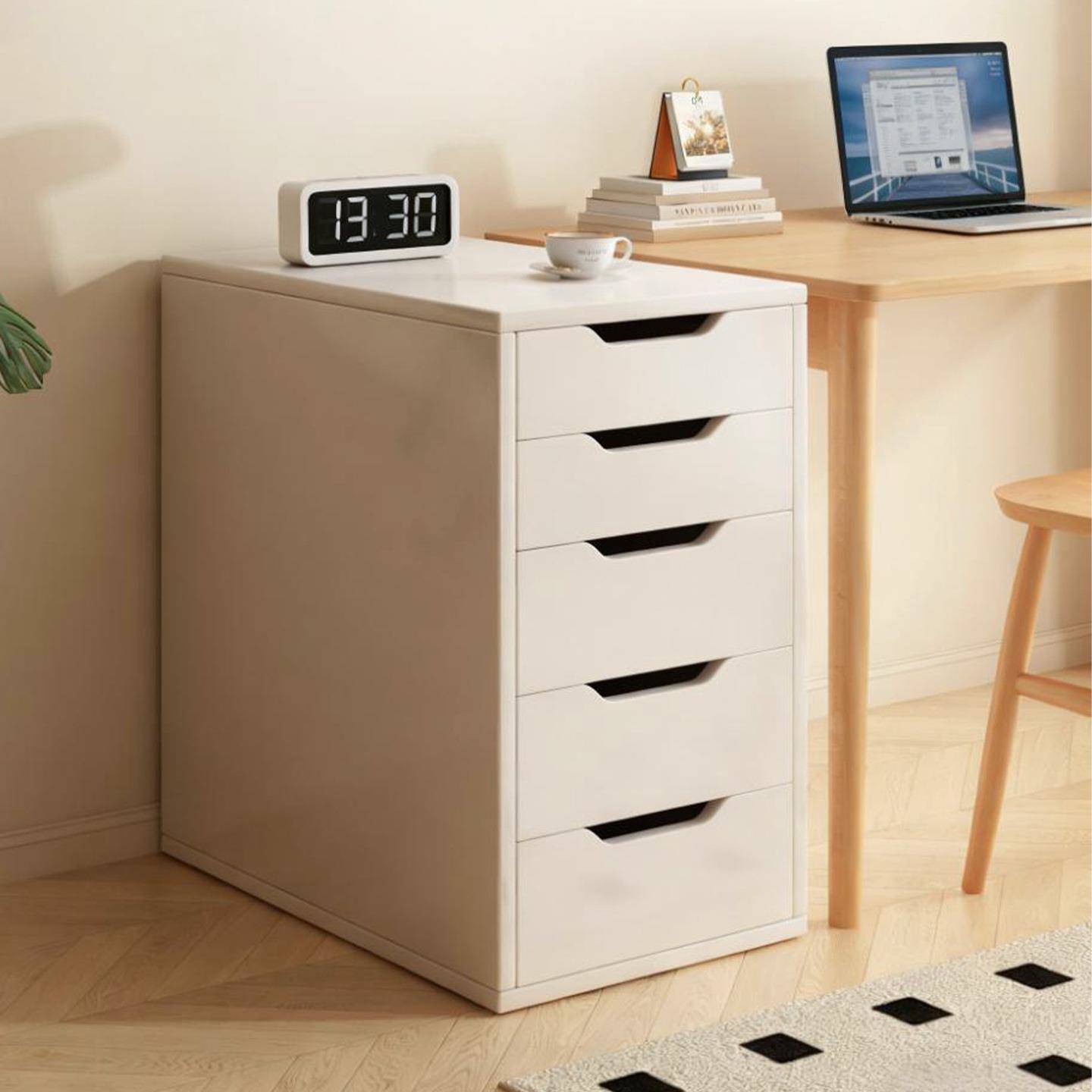 抽屉式收纳柜书桌储物柜家用桌边置物柜办公室桌边夹缝柜子文件柜