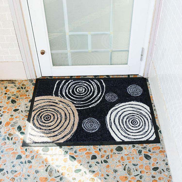 科洋玫瑰尼龙印花橡胶地垫 卧室客厅入户除尘防滑地毯Door Mat
