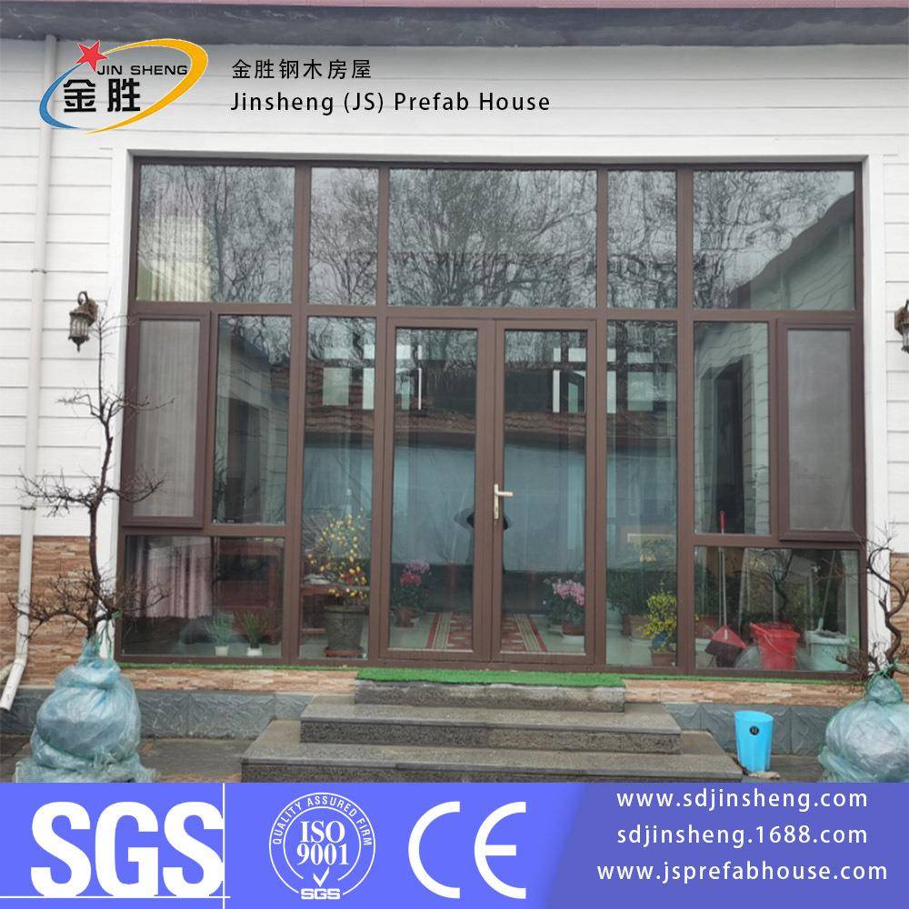 装配式轻钢结构别墅农家平顶房屋 北方含阳光房房屋