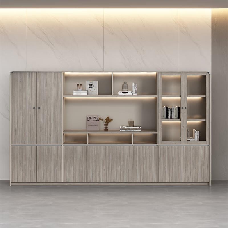 轻奢木质文件柜老板办公室档案资料文件柜储藏书柜子经理室背景柜