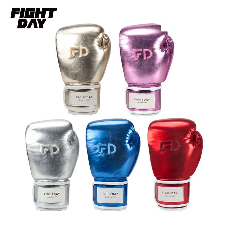 FIGHTDAY拳套金属色舒适拳套超细纤维FD拳套孩搏击拳套泰拳散打训
