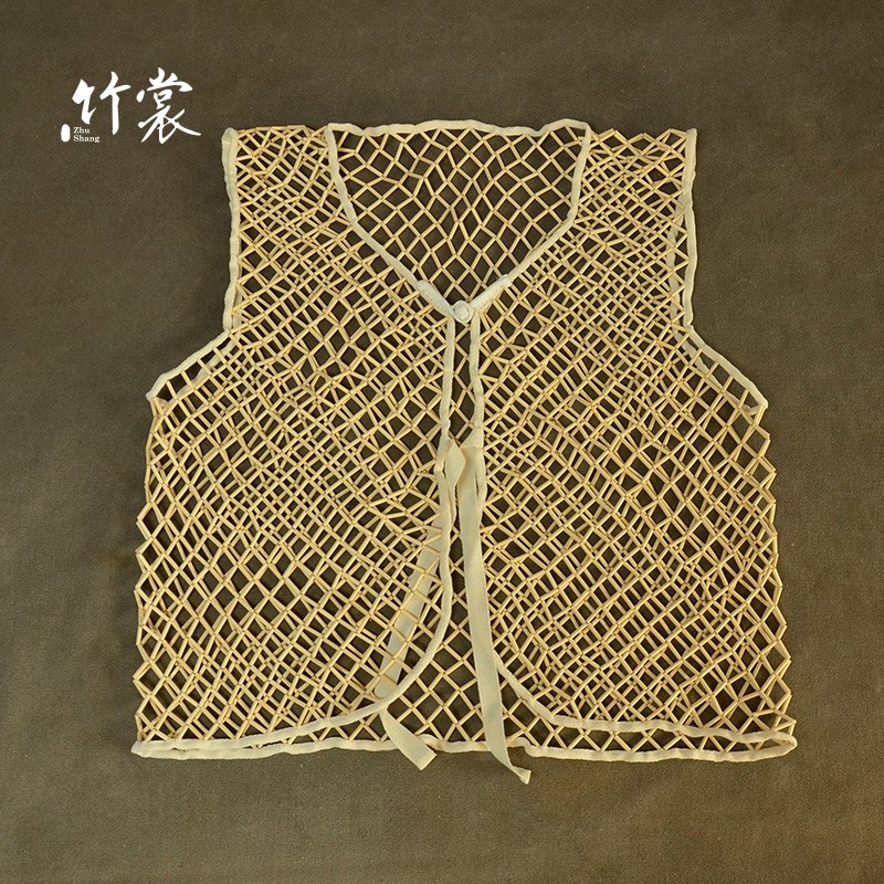 霞飞15b非遗手工竹衣竹子小马甲消暑降温神器竹汗衫戏曲户外夏日