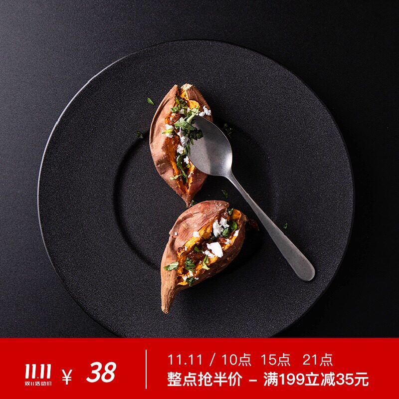 朵颐流沙欧式牛排盘意面盘陶瓷盘子菜盘家用轻奢西餐盘个性平盘