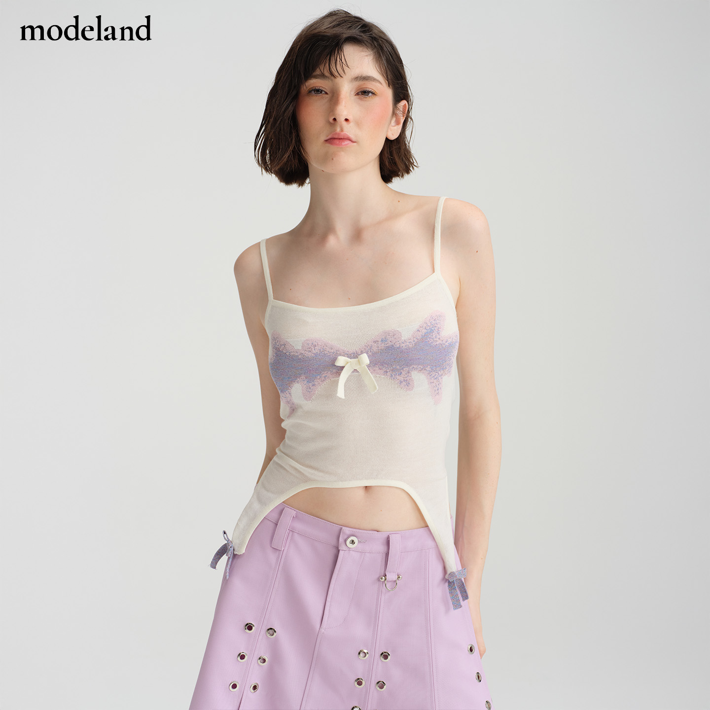 【设计师款】NOPHORA蝴蝶印花背心辣妹风吊带modeland买手店