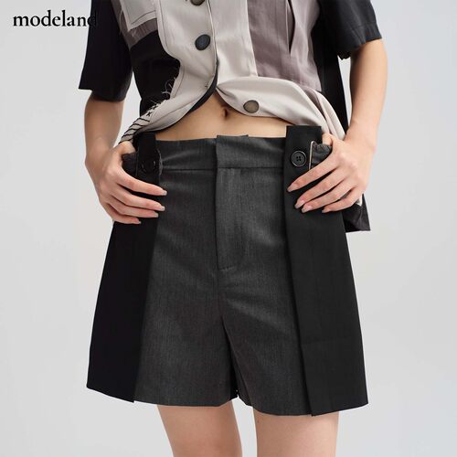 【设计师款】Humayra.S直筒拼接西装短裤modeland买手店