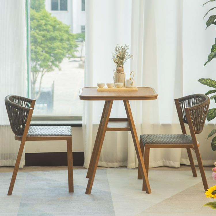 阳台收纳小桌椅休闲藤椅三件套网红茶桌椅户外茶几小户型一桌二椅