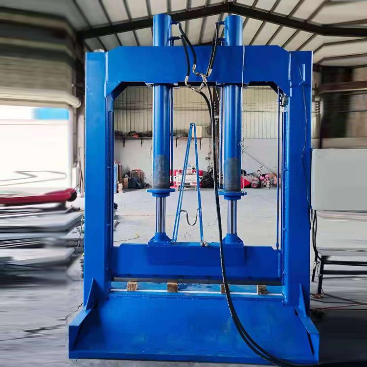 塑料大蓝桶载料机龙门铡刀机橡胶轮胎切割机天然胶塑料液压切胶机