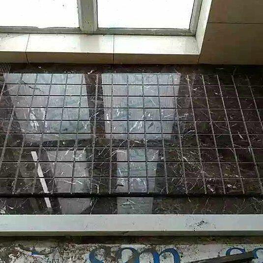 大理石无实心式脚下沉挡水条石淋浴房踏锡