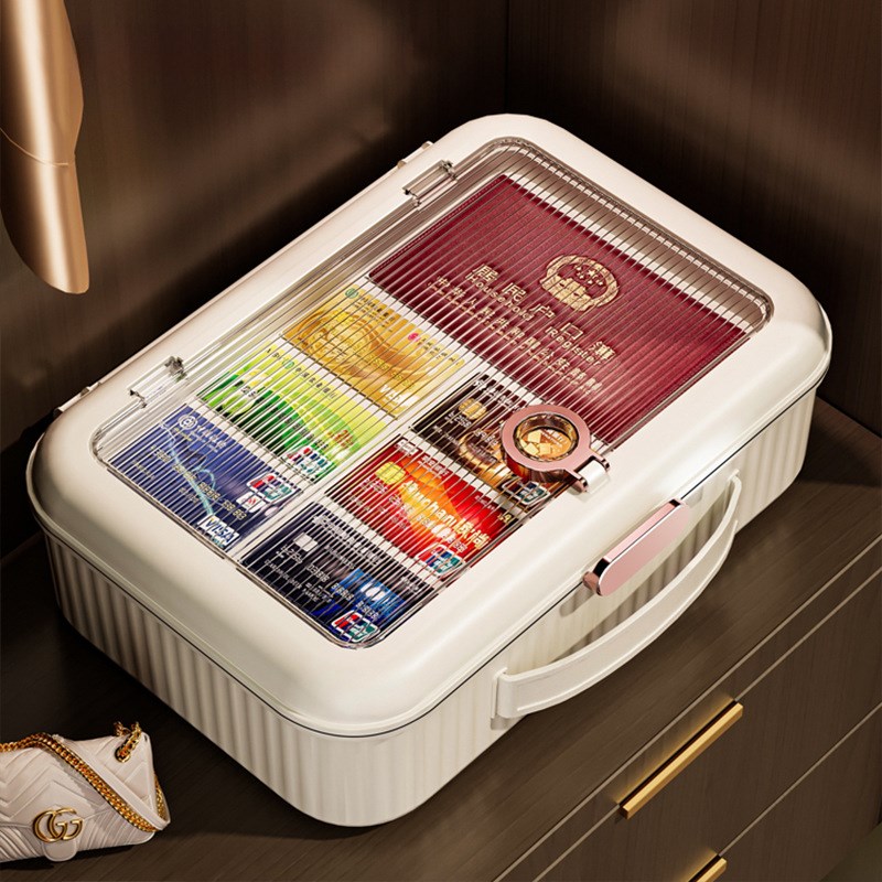 证件收纳箱家用抽屉Ap4文件分类盒房产户口本文件整理箱收纳盒