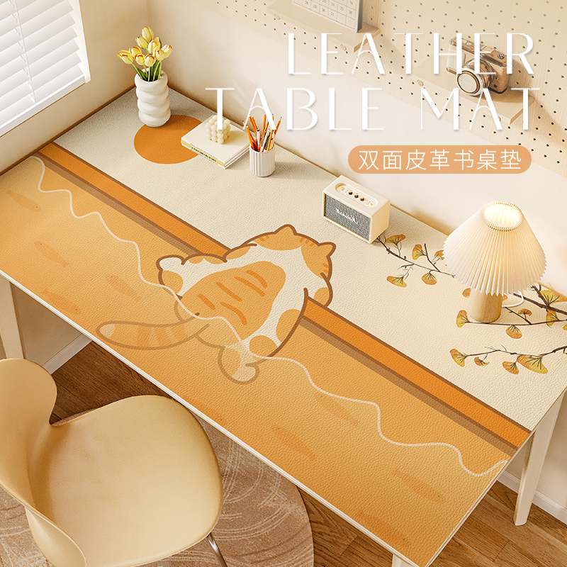 可爱卡通书桌垫学生学习桌垫子写字垫防滑桌O布课桌桌面防水保护