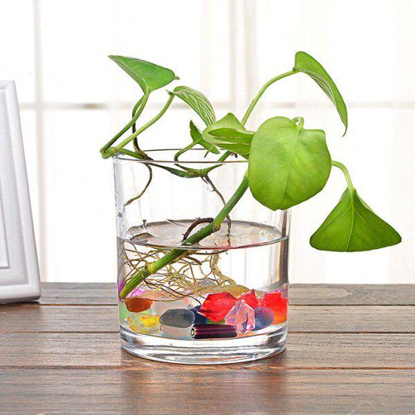 水培植物玻璃瓶玻璃 现代方简约圆柱直筒花瓶透明水培缸形瓶子