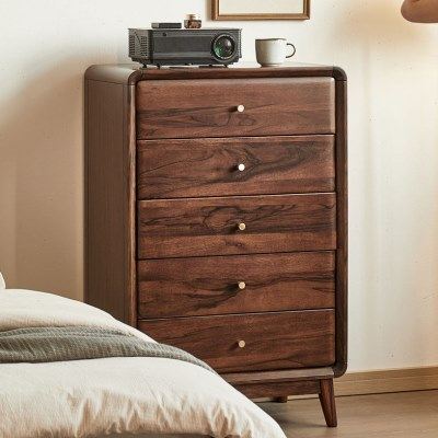 实木五斗柜六斗柜黑胡桃木现代简约收纳柜卧室家具整装储物柜斗橱,住宅家具,斗柜,淘宝优惠券,粉丝福利购,淘宝优惠卷